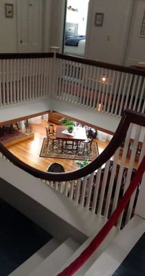 looking down from great room